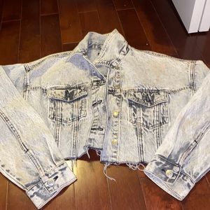 cropped jean jacket